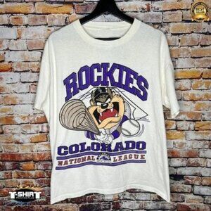 Looney Toons Colorado Rockies MLB Baseball shirt retro